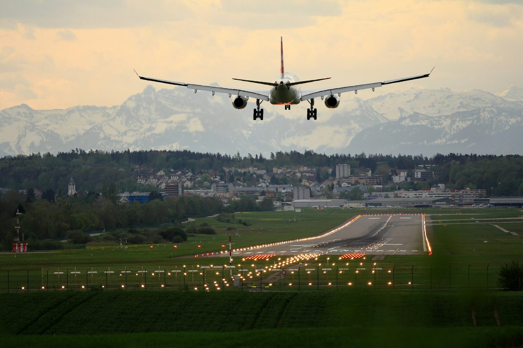 Cargo airplane on runway