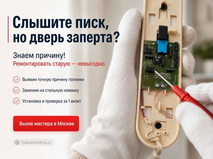 Домофон пикает но не открывает дверь: диагностика поломки и вызов мастера на дом Москва