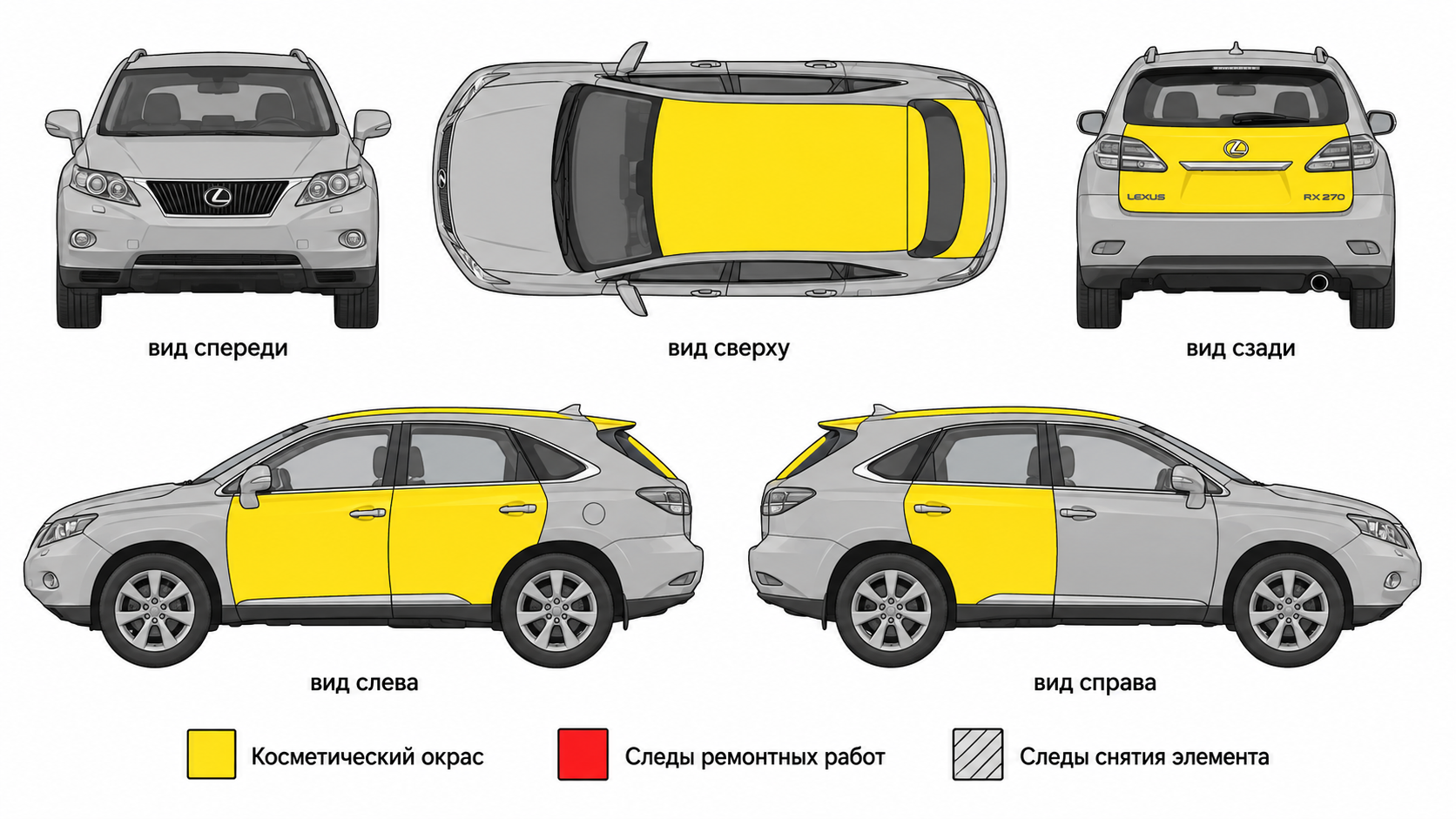 Карта ЛКП Lexus RX