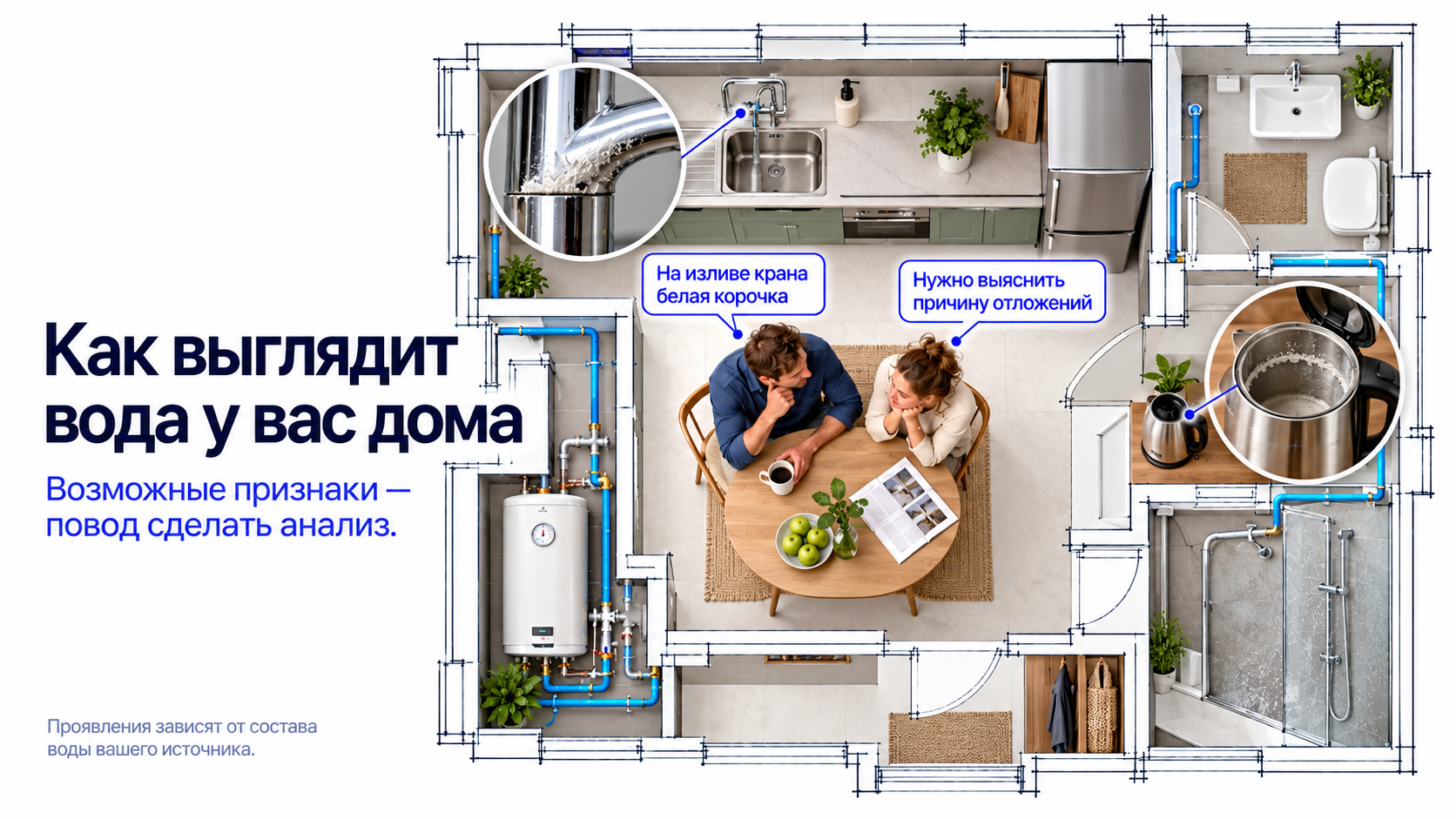 Бытовые признаки качества воды — Натухай