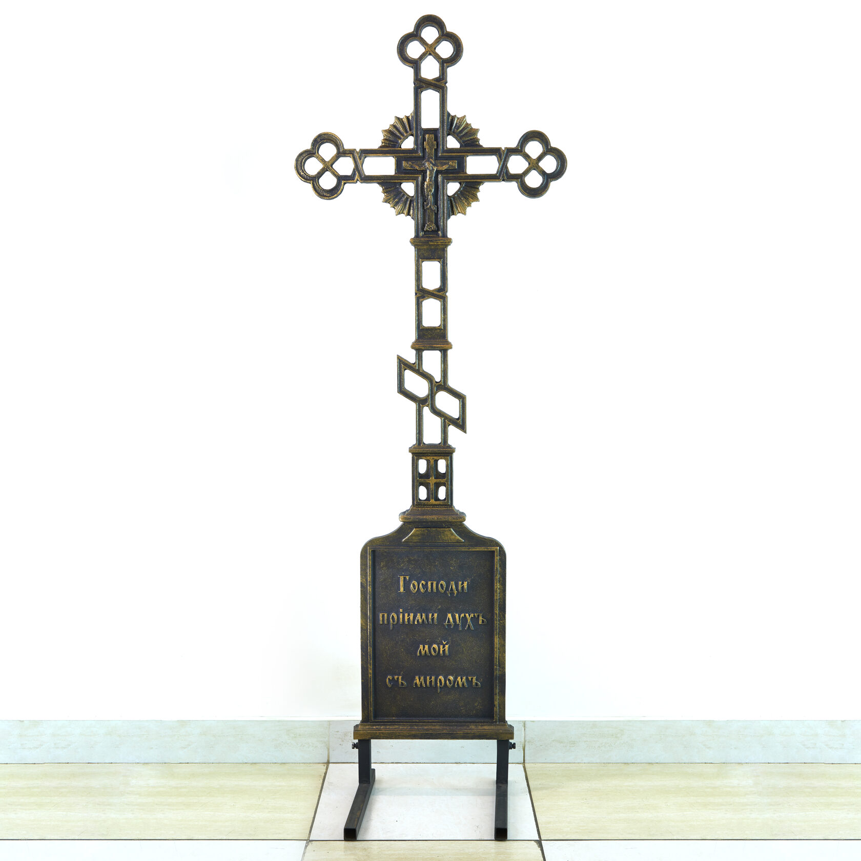 Крест на могилу металлический 