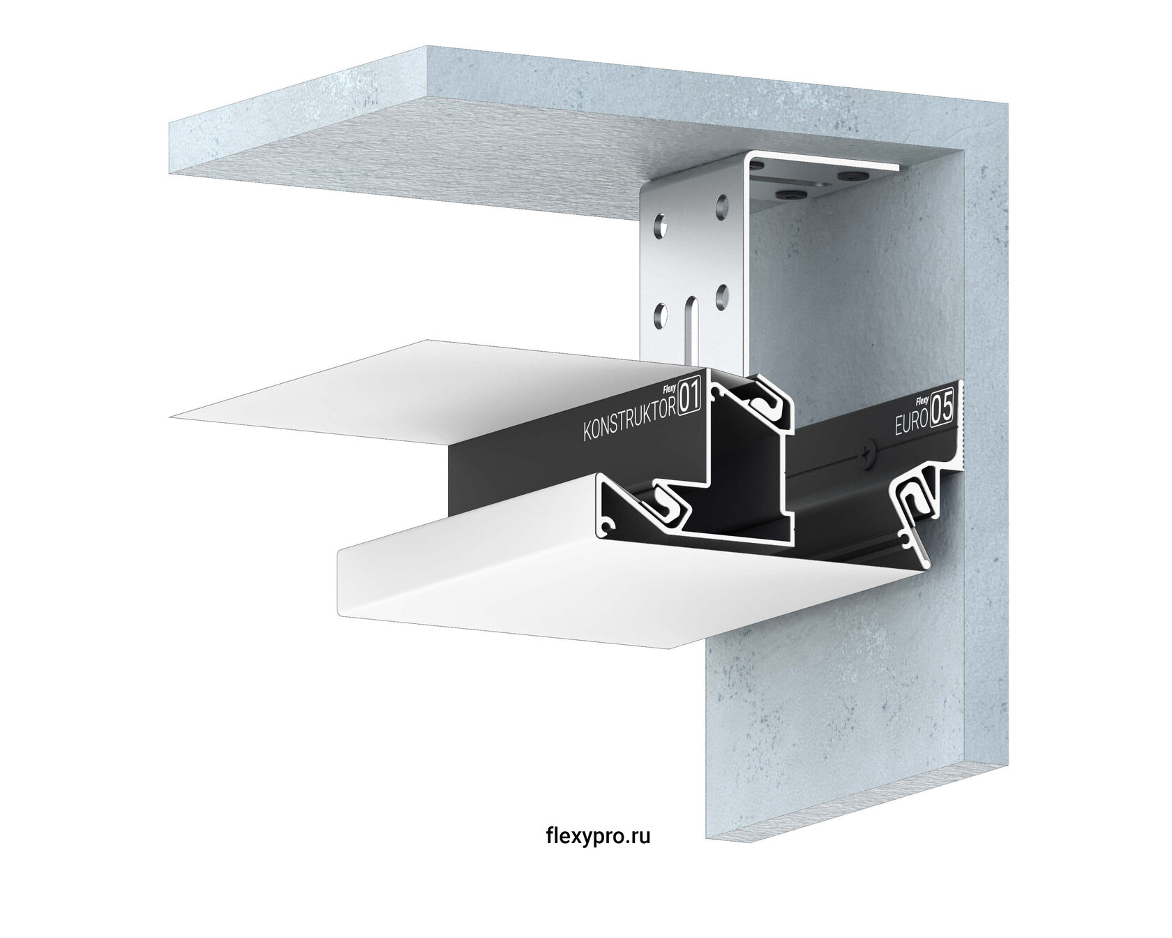 Профиль Flexy KONSTRUKTOR 01 для изготовления ниш для светильников ...