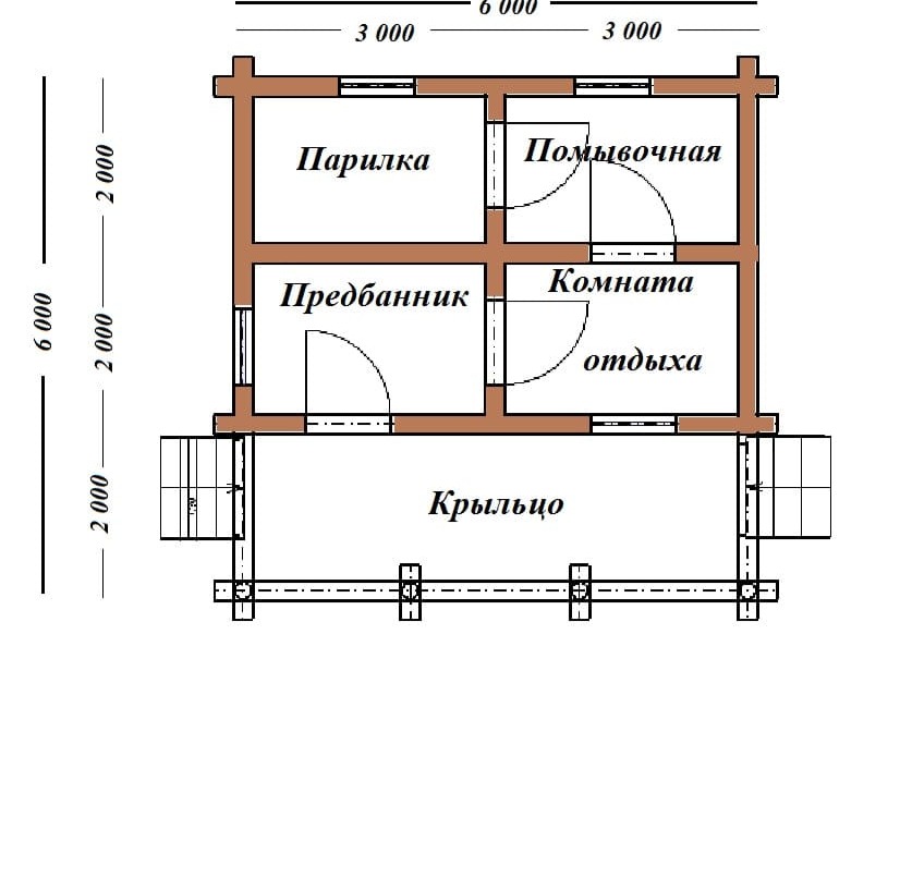 Баня с предбанником и комнатой отдыха проекты