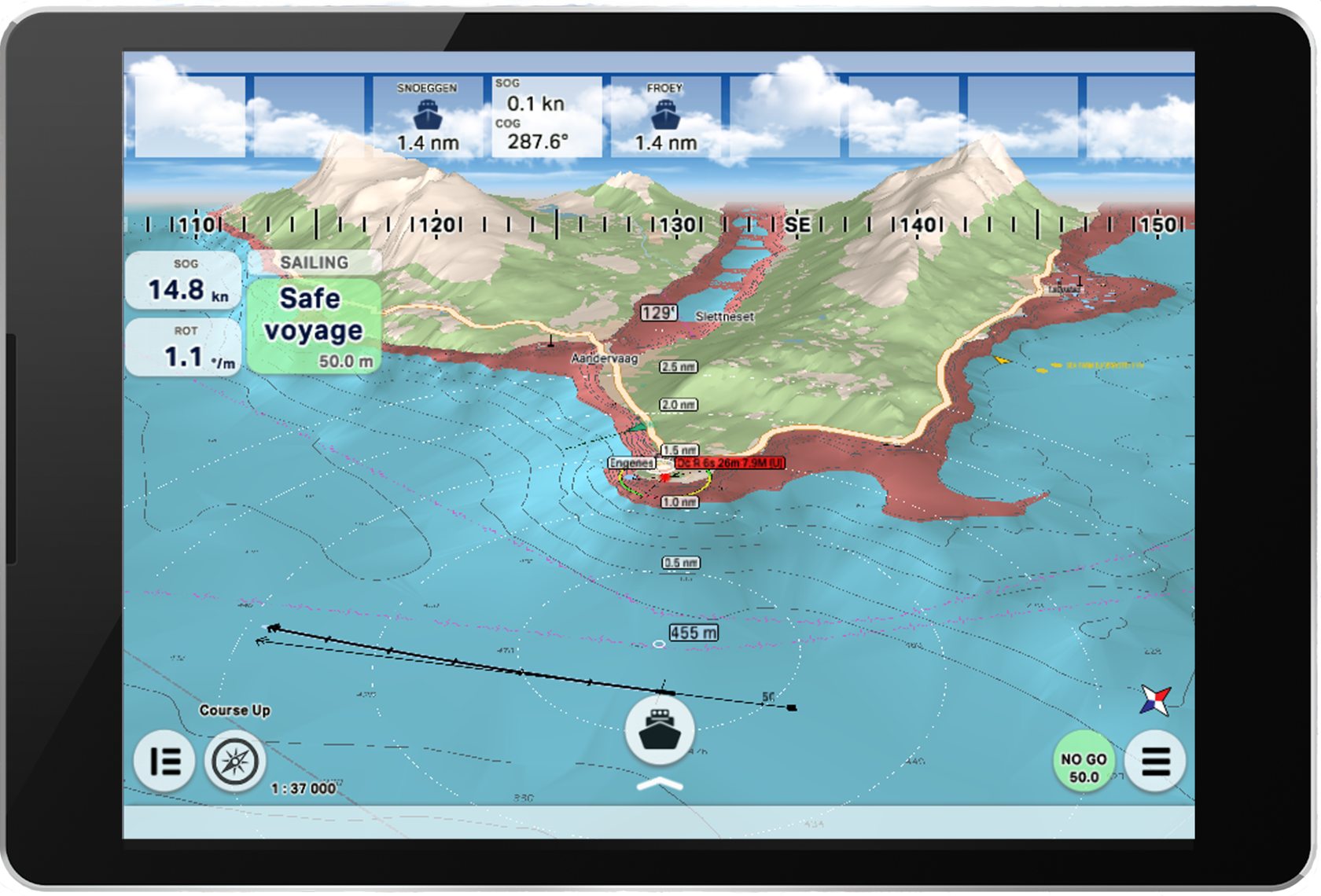 Set sail with mKart app your free 3D marine navigator now!