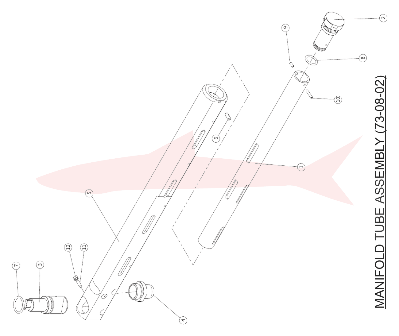 Morgana Documaster Pro 73-08-02 Manifold Tube Assembly — схема деталей