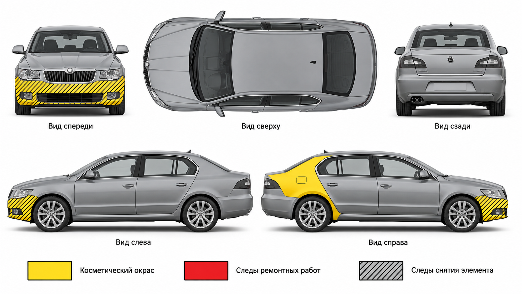 Карта ЛКП Skoda Superb