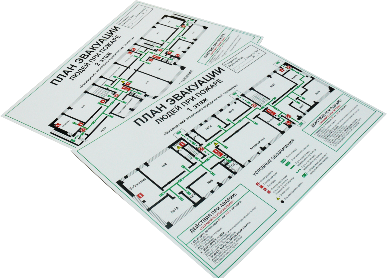 Изготовление и поставка планов эвакуации окпд 2