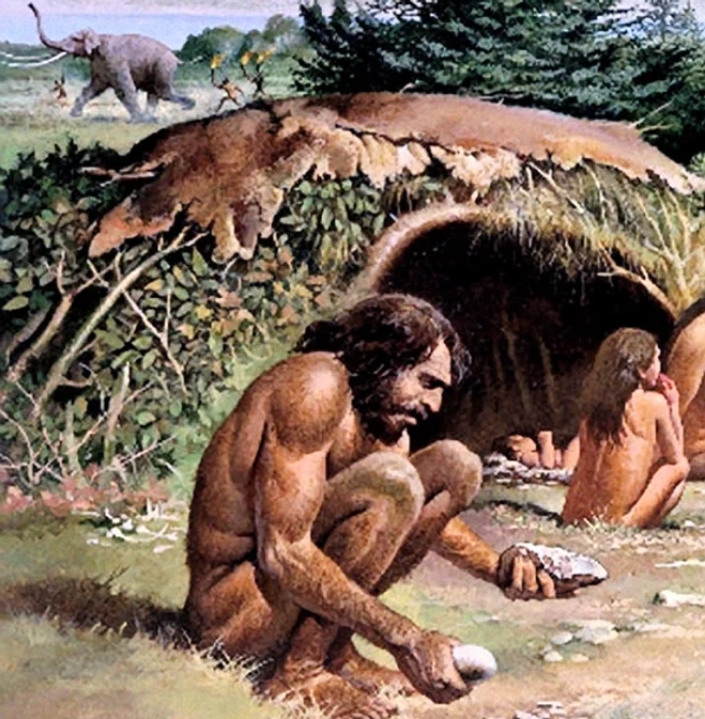 Предки людей жили на земле. Зденек Буриан неандерталец. Древние люди. Древний человек. Первобытные люди.