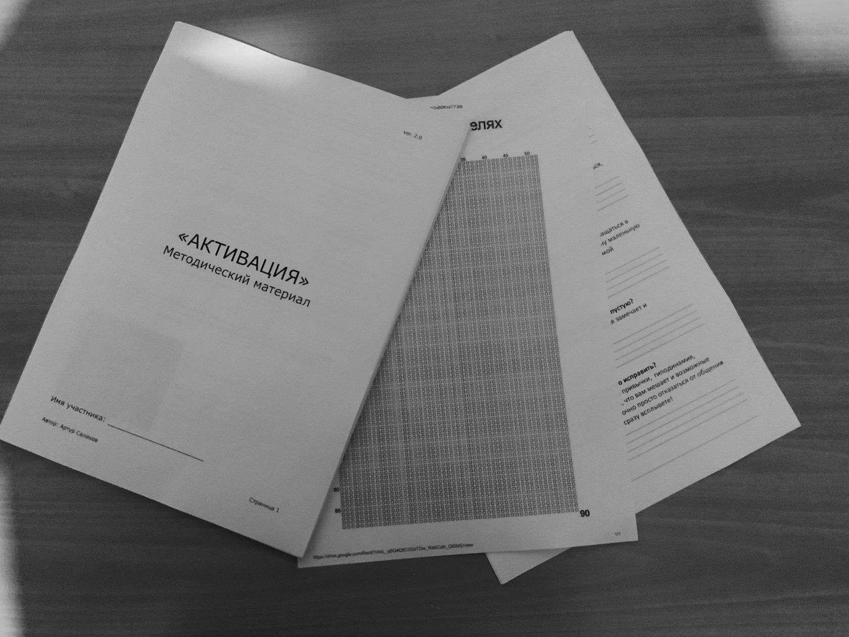 Методический материал «Активация»
