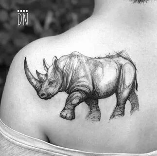 Тату носорог - значение, где набивают, фото и эскизы