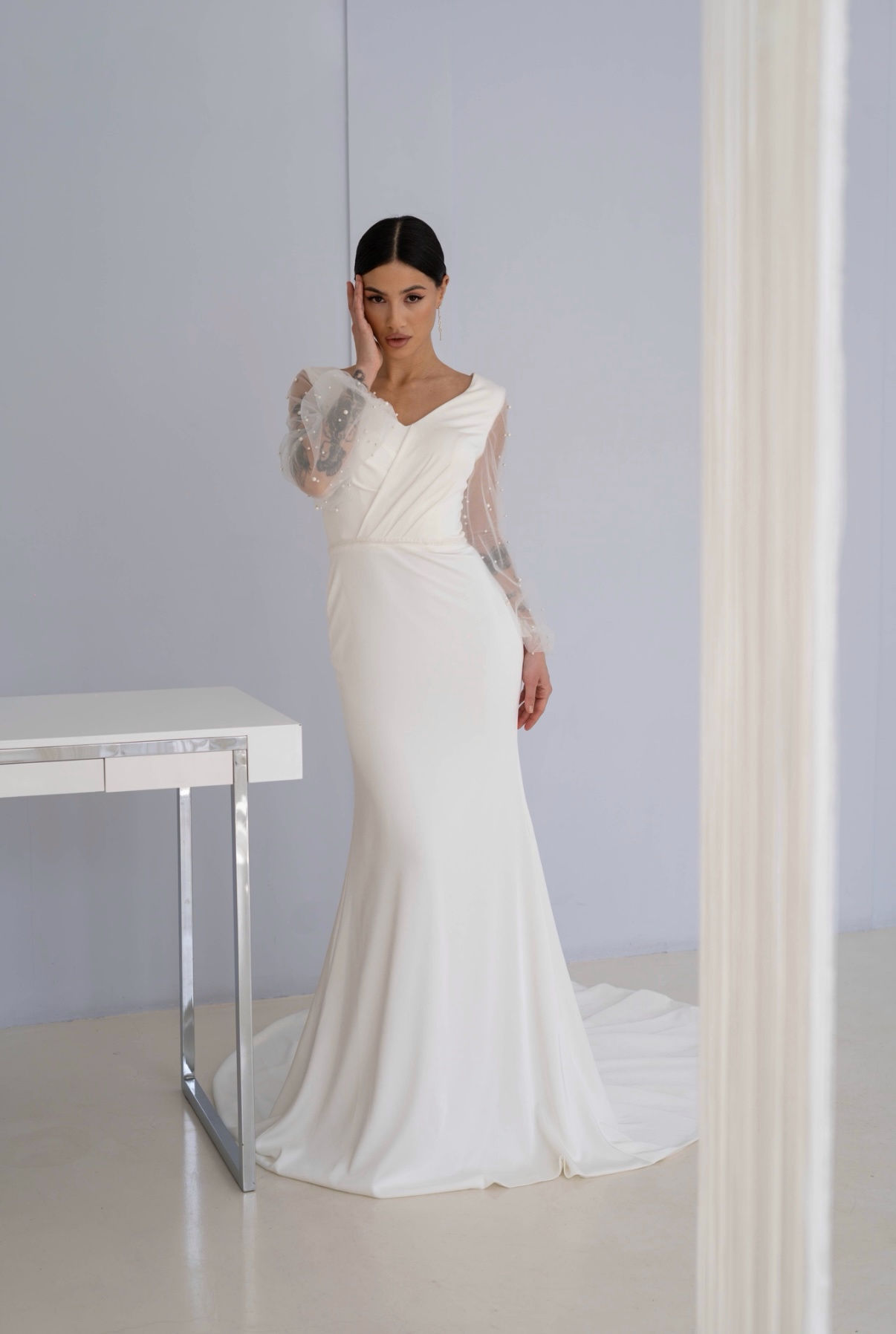 Свадебное платье рыбка строгое и элегантное