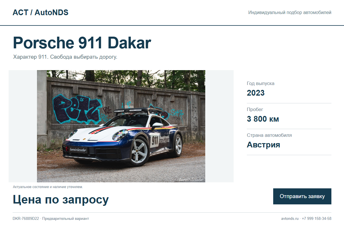 Porsche 911 Dakar DKR-76889D22