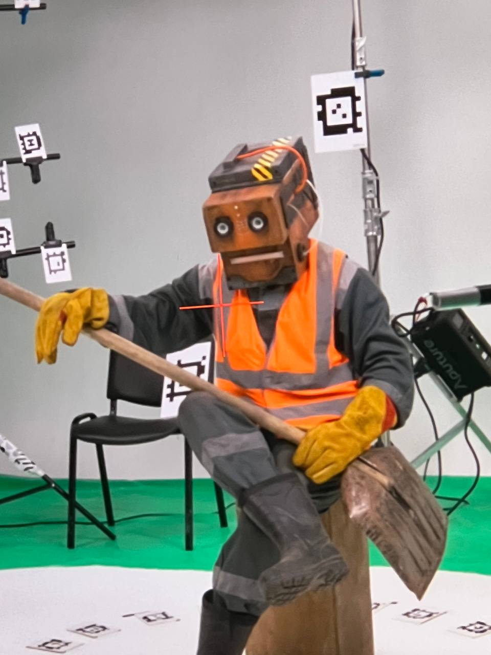 Robot character in the scanning studio