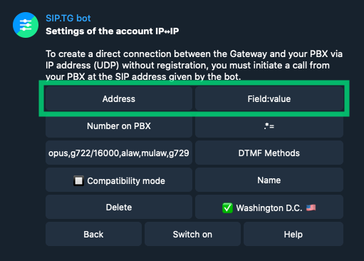 Setting up a VoIP Trunk between Telegram and SIP PBX without registration