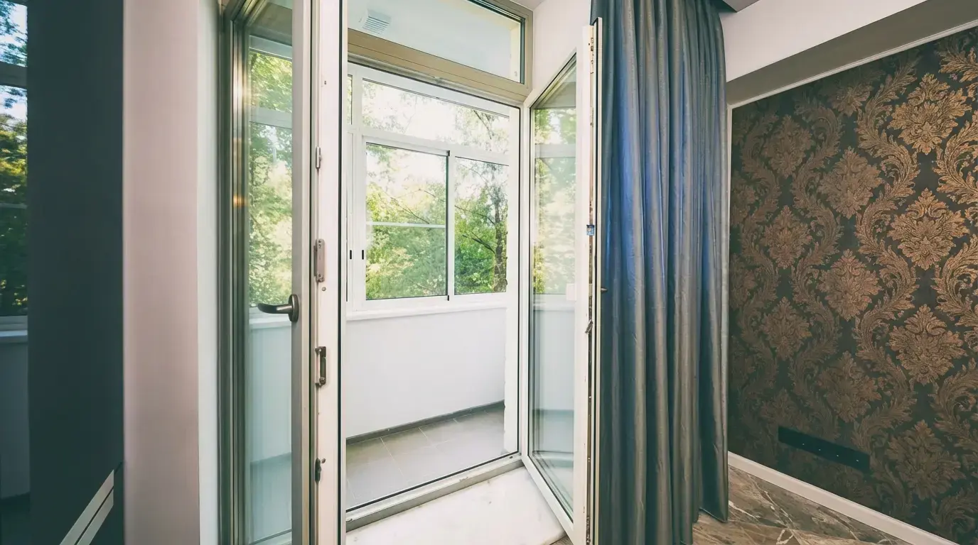 Стильная балконная дверь ПВХ в интерьере