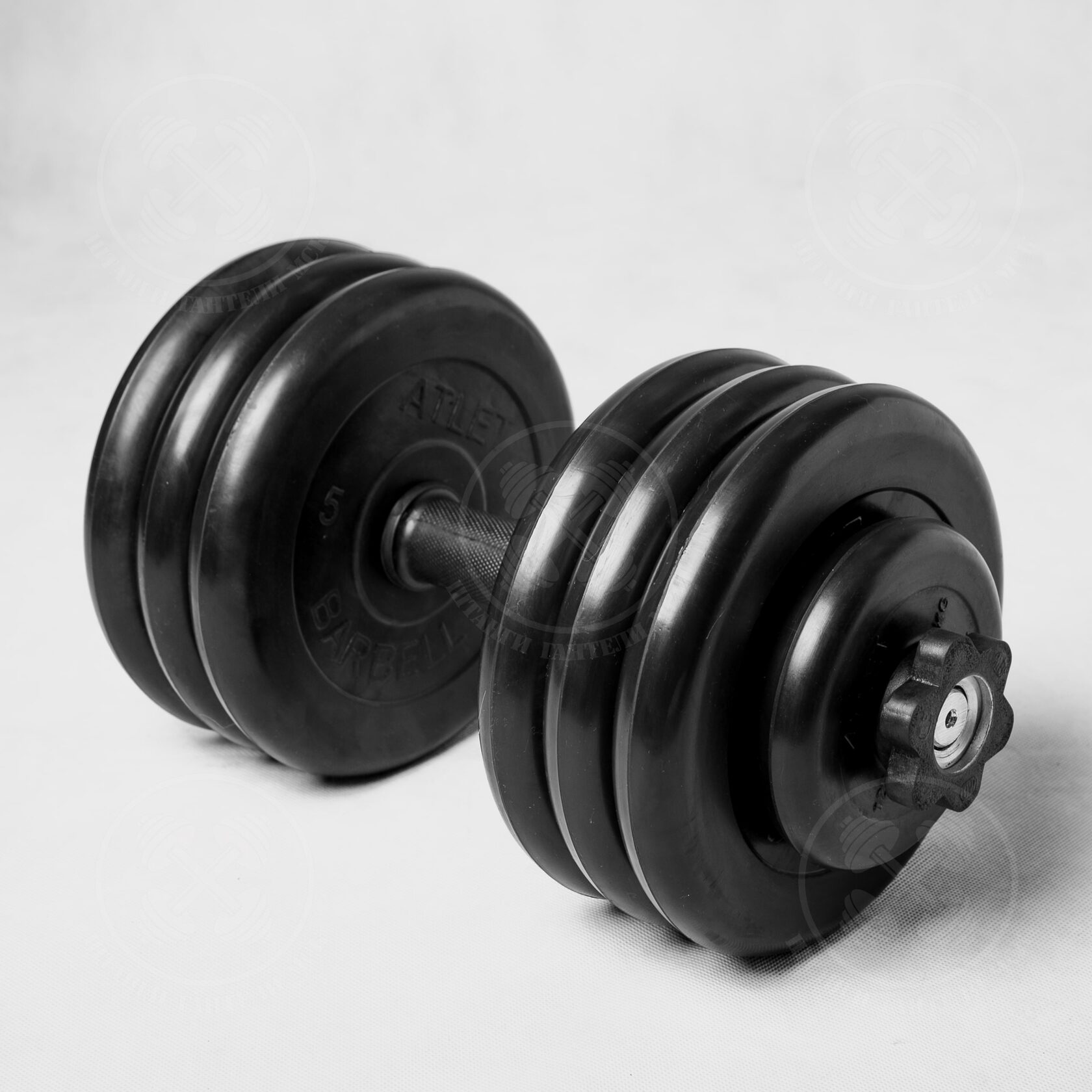 Гантель разборная 35 кг Barbell c обрезиненным грифом