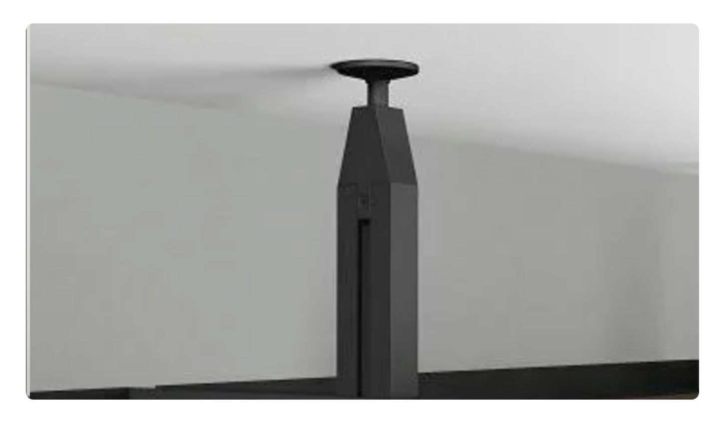 Вариант крепления гардеробной системы Modena к потолку