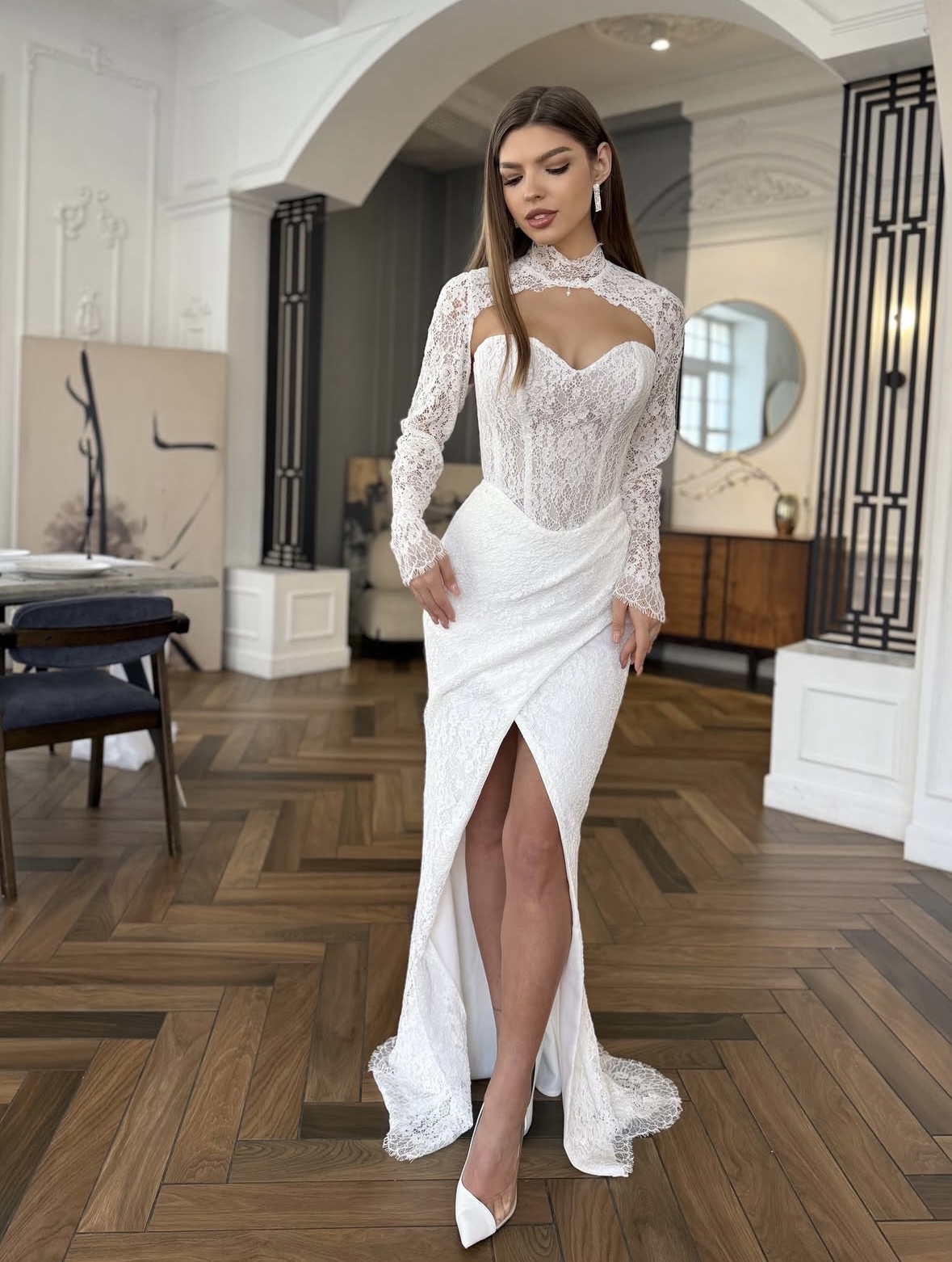 платье свадебное по фигуре с разрезом Ростов-на-Дону