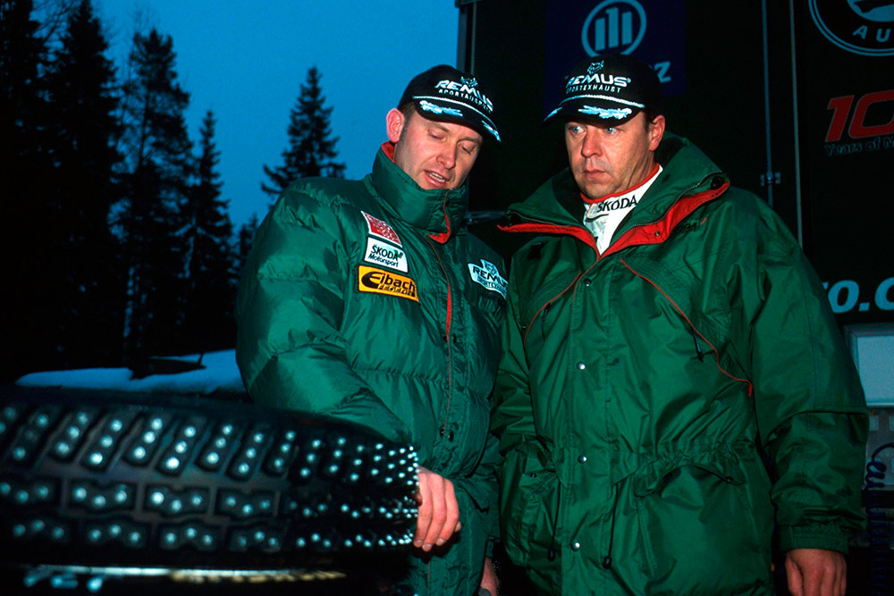 Армин Шварц и Манфред Химер (Škoda), ралли Швеция 2001