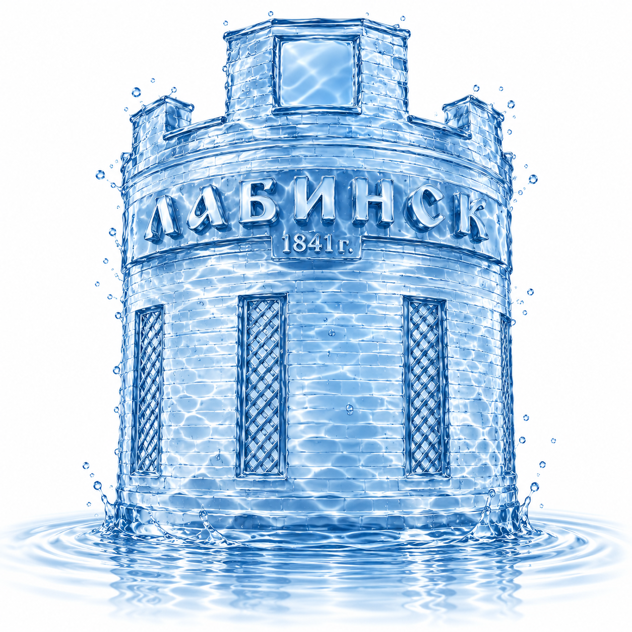 Башня Лабинска из прозрачной воды