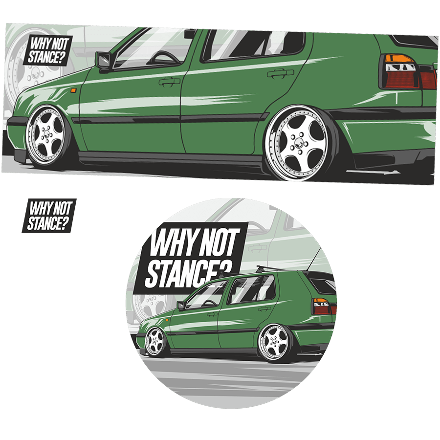 Наклейка VW Golf 3 - VAGBURG