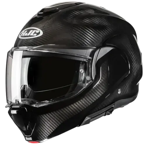 Мотошлем флип-бэк HJC F100 CARBON, карбон — примерка на Лиговском, 50Ф