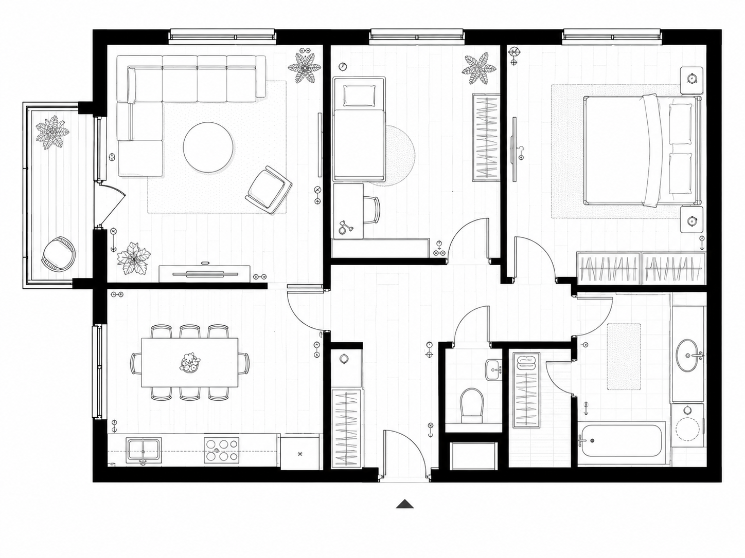 Планировка квартиры 72 м²