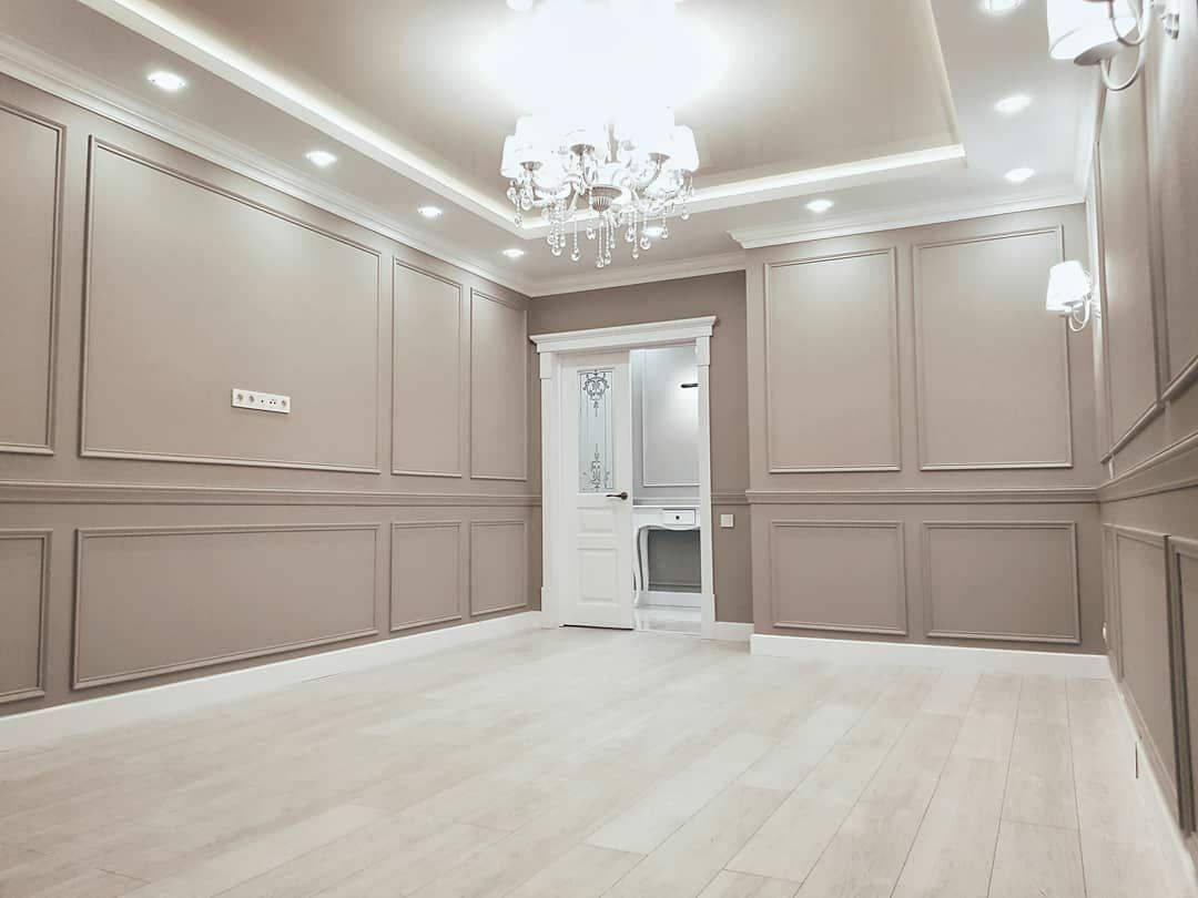 2023г. Нахабино. Дизайнерская отделка коттеджа. Подготовка стен к покраске