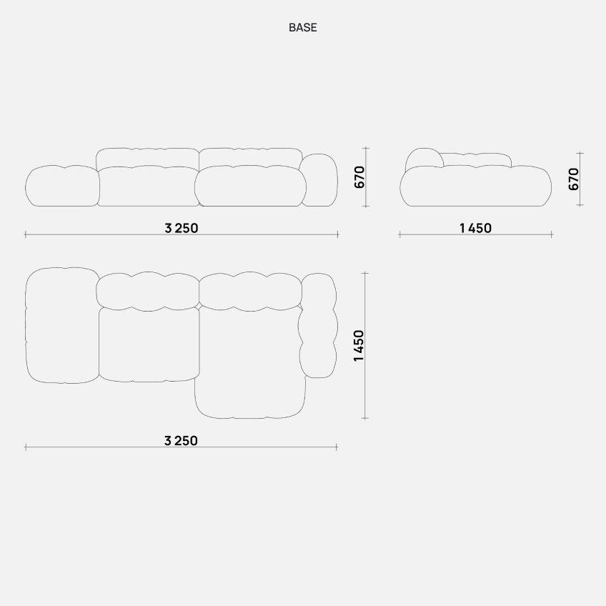 Модульный диван Square Base от бренда Simple Form — стильный и функциональный диван для современного интерьера.