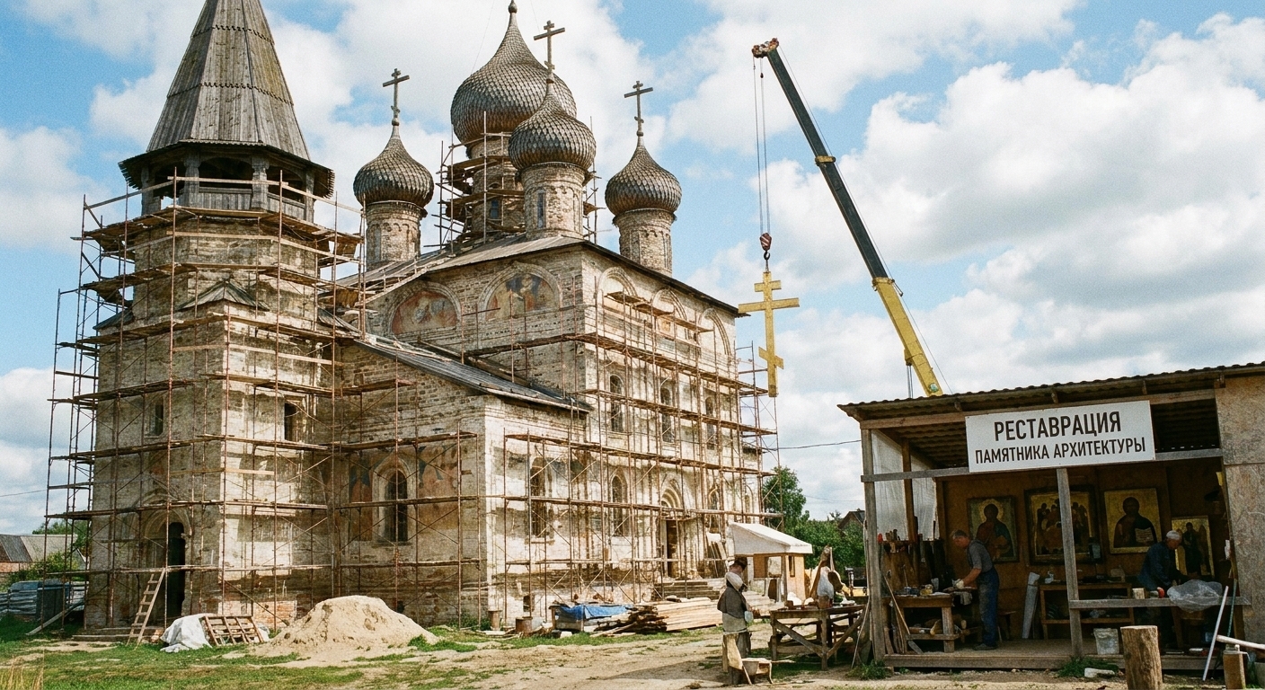 Как проходит восстановление старинных церквей
