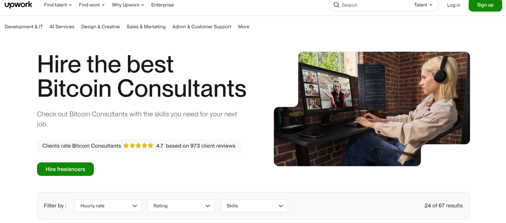 Upwork page