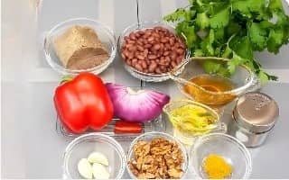 Приготовление салата «Тбилиси» с красной фасолью и говядиной: шаг 1