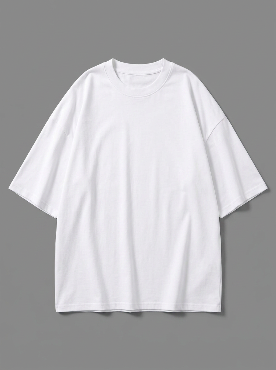 Футболка ОВЕРСАЙЗ Unisex белого цвета, вид спереди