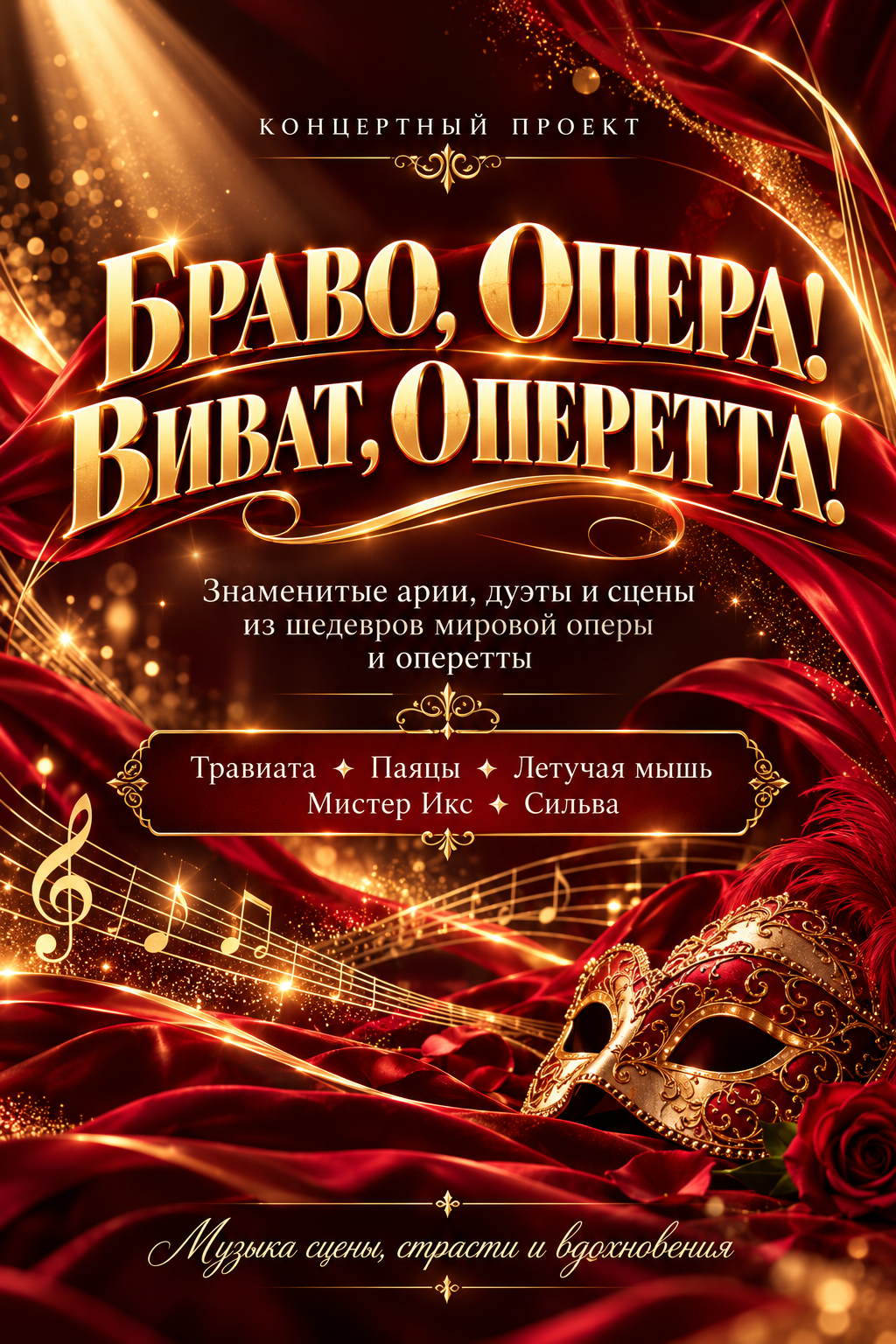 Афиша проекта «Браво, опера! Виват, оперетта!»