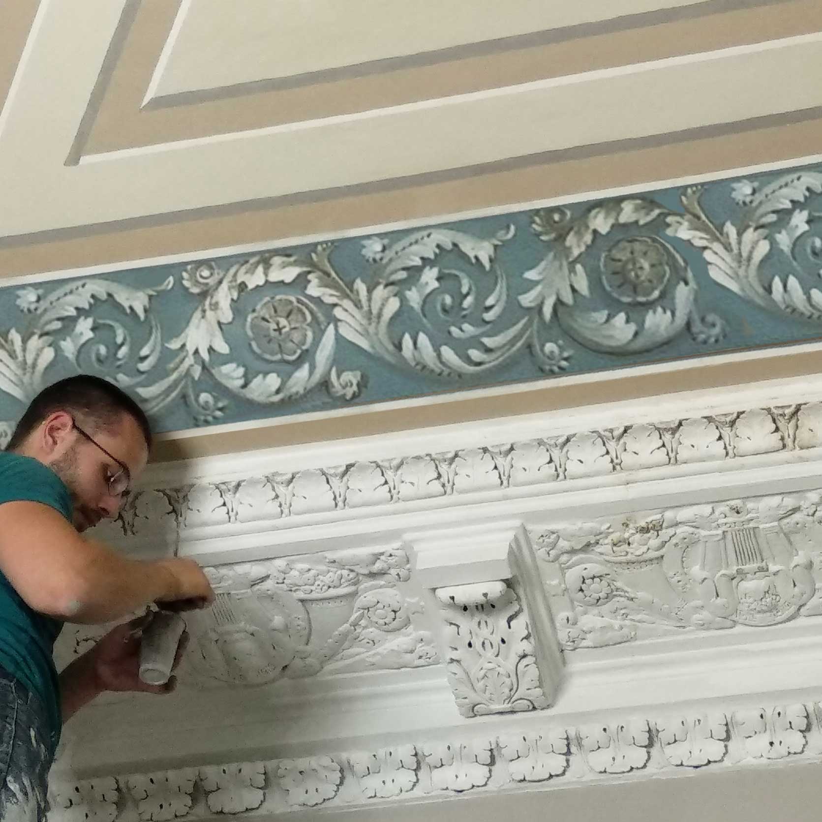 Роспись потолков стоимость, Роспись потолков цена, Художник по росписи потолков 