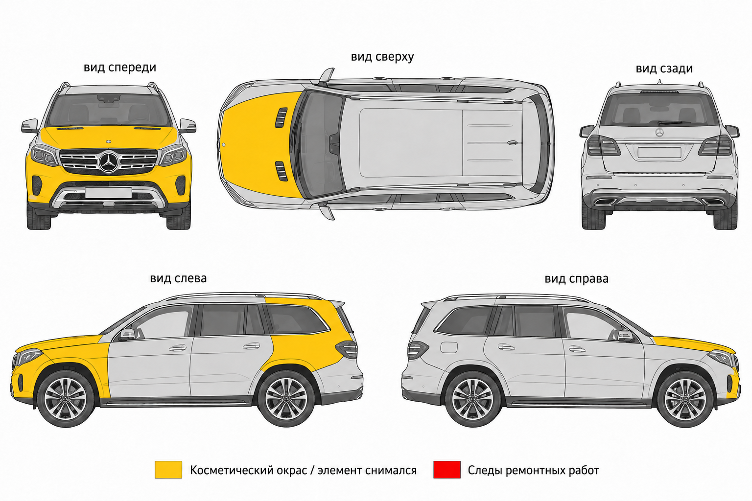Карта ЛКП Mercedes-Benz GLS