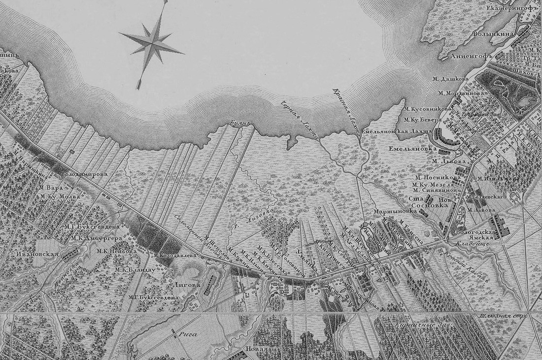 Карта петербурга 1850 года
