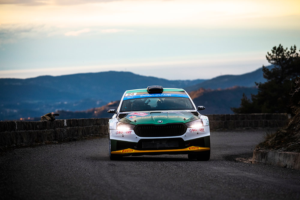 Николай Грязин и Константин Александров, Škoda Fabia RS Rally2, ралли Монте-Карло 2023