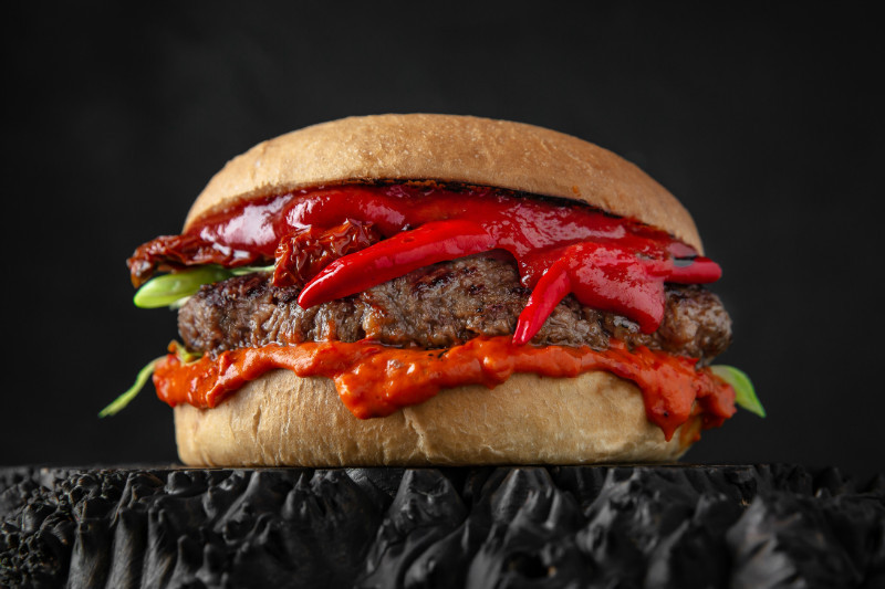 Red hot chilli burger