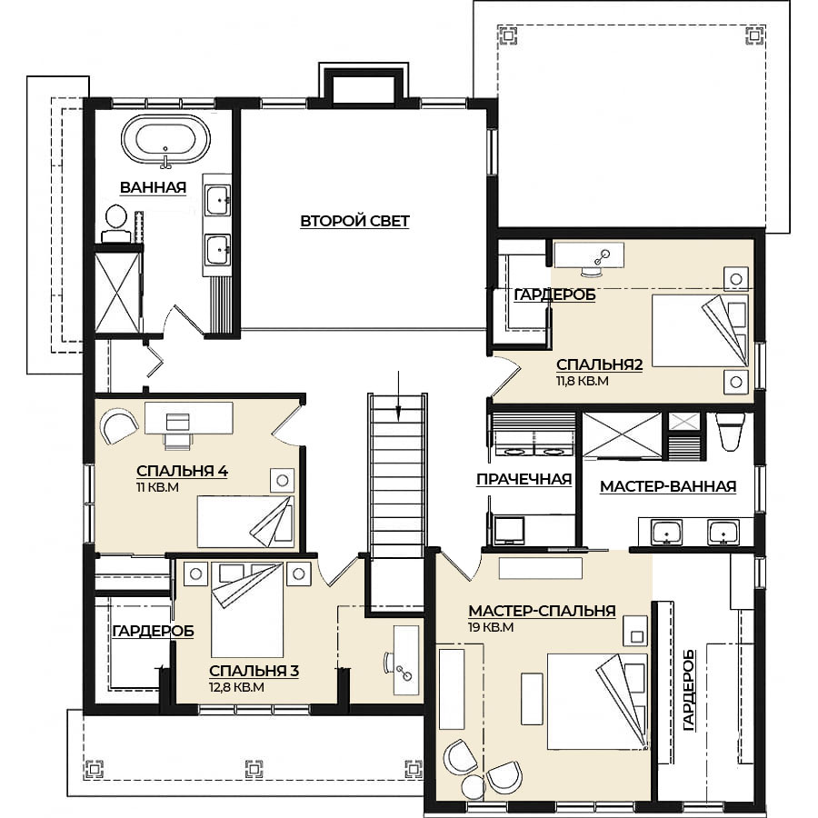 Планировка второго этажа