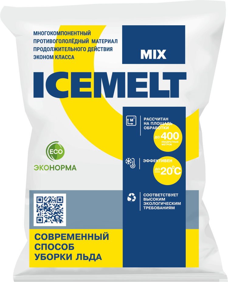 Упаковка противогололёдного реагента ICEMELT Mix