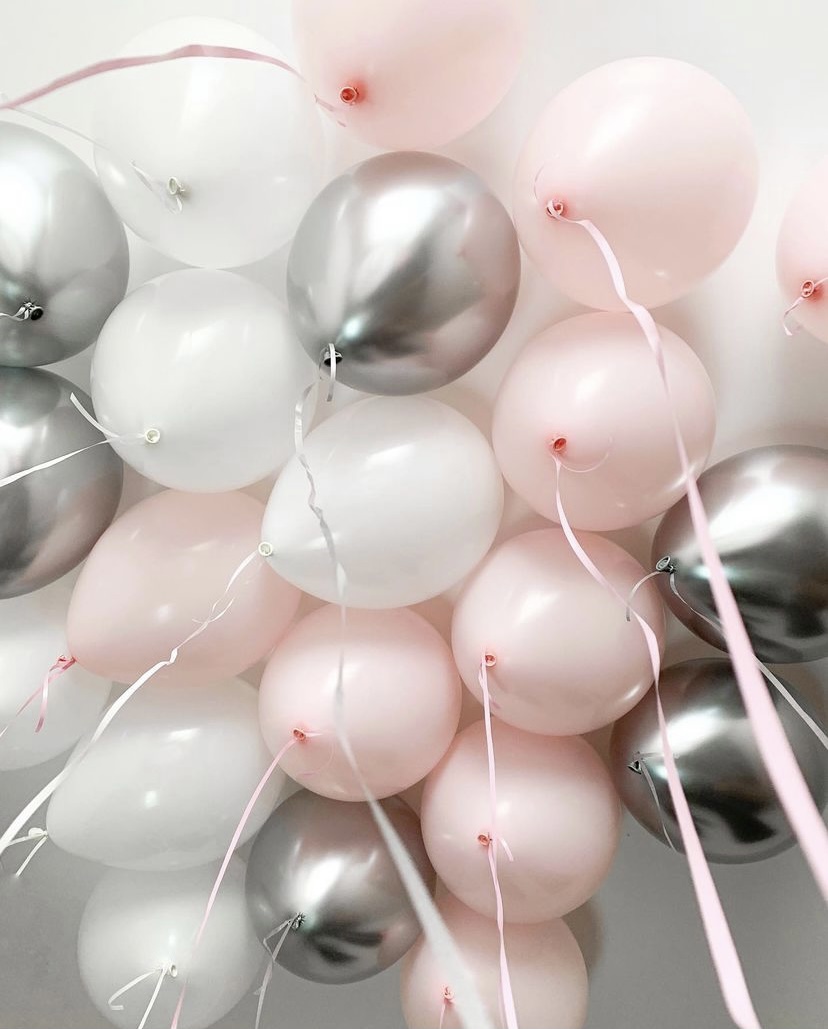 Шары под потолок «Клубничное молоко»