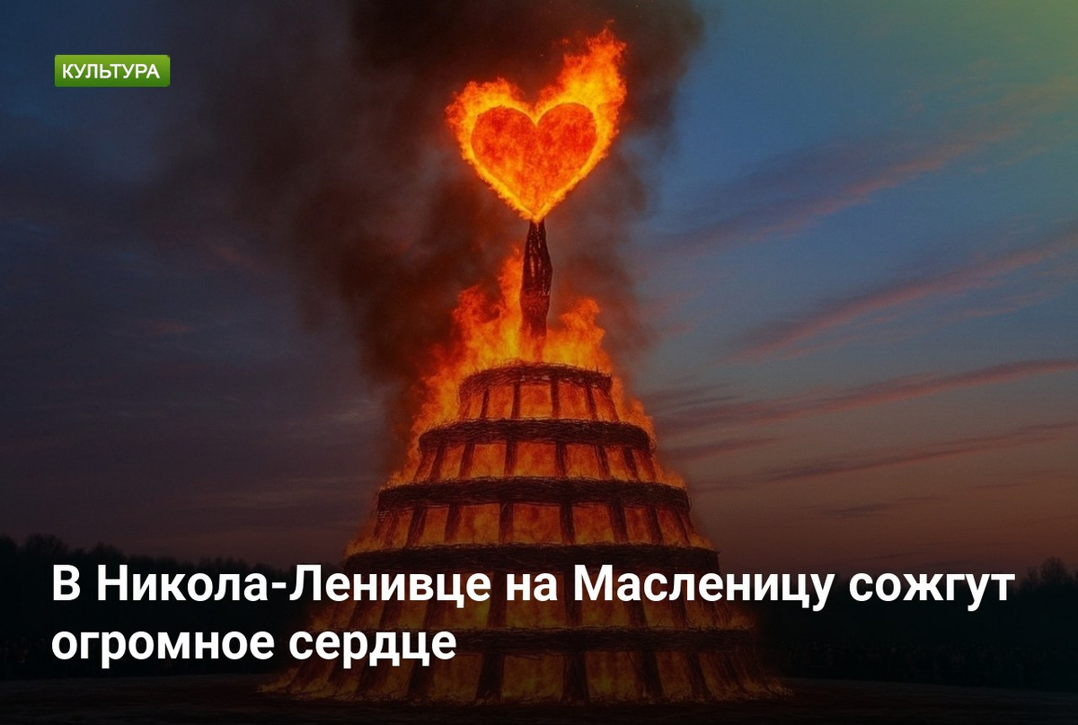 Масленица и горящее сердце в Арт-парке «Никола-Ленивец» (Калужская область)