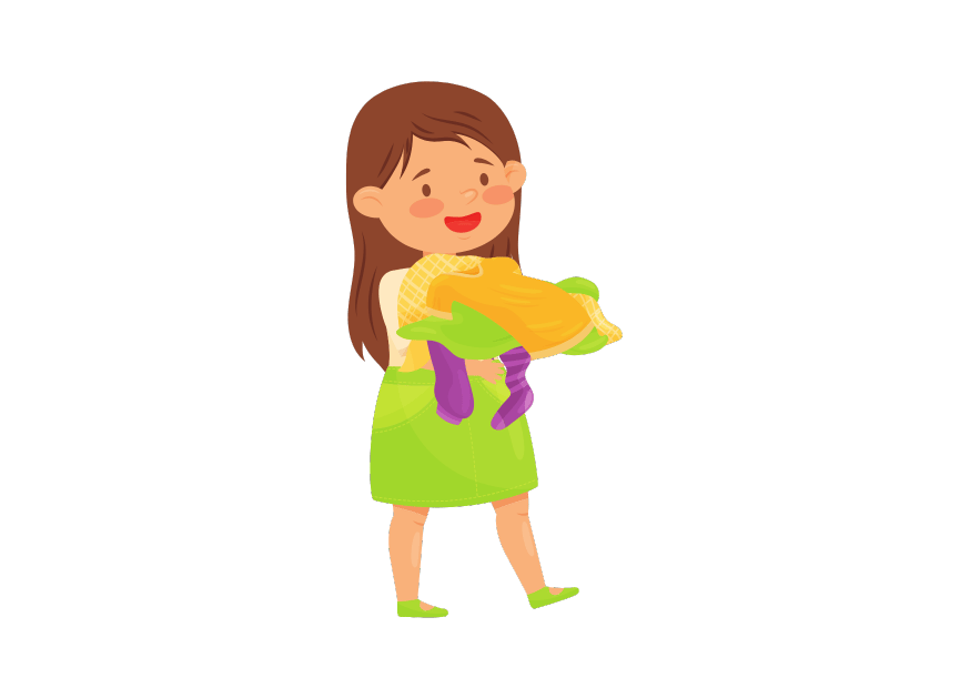 Fold the clothes — складывать одежду