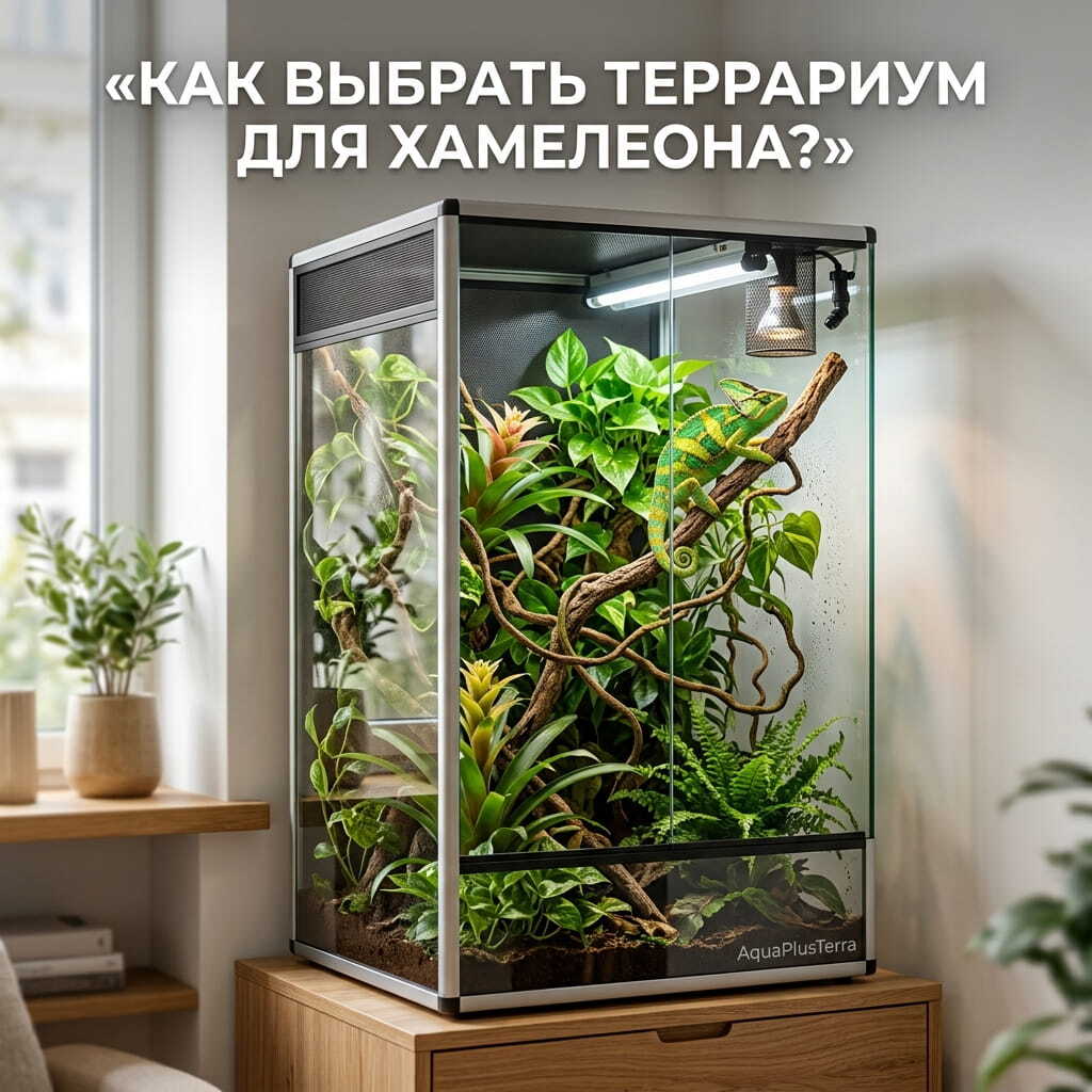 Террариум для хамелеона: вертикальная конструкция с вентиляцией, ветвями и растениями