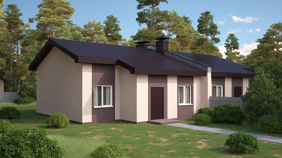 Дуплекс на 76 м2 в коттеджном посёлке Рядом