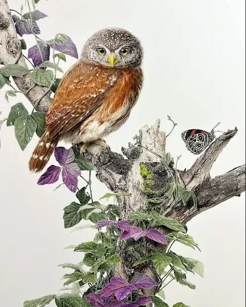 Пестроголовый сычик (Glaucidium mooreorum)