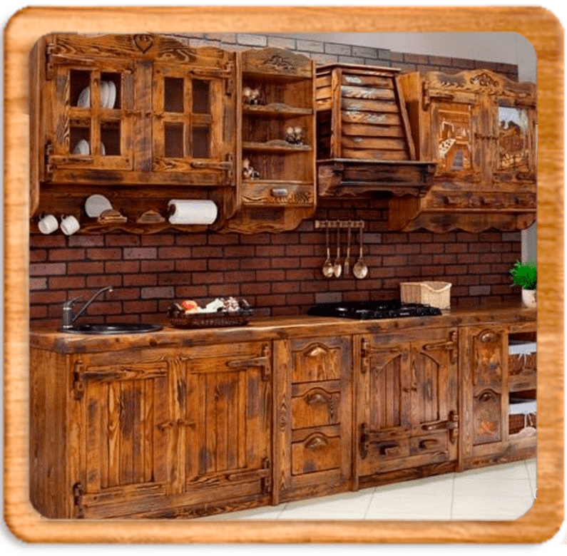 Кухонная мебель из массива дерева своими руками