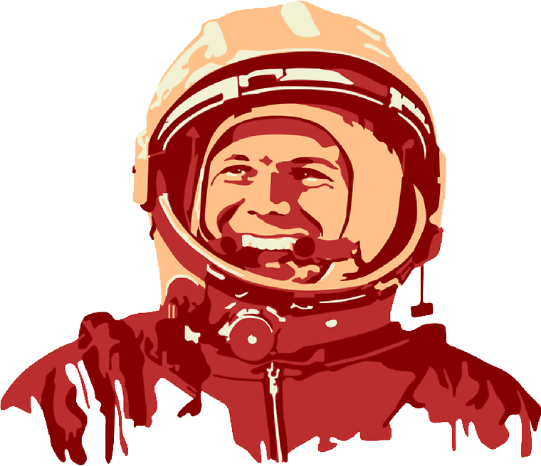 День космонавтики логотип. Гагарин космонавт.