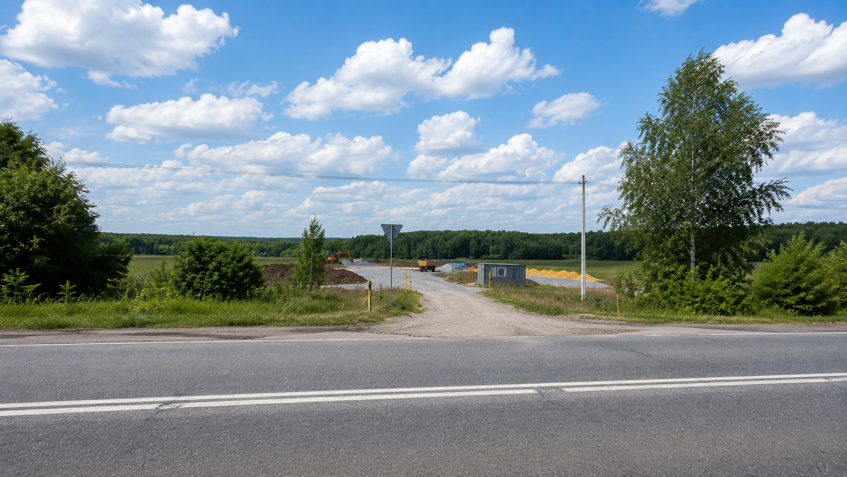 Подъездные дороги промышленного парка Вега